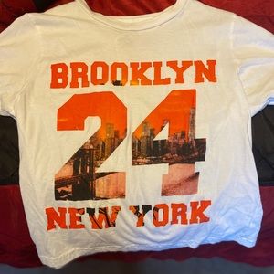 White Brooklyn crop top